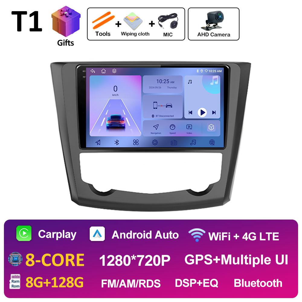 GPS-навигация Android14 для Renault Kadjar 2015 2016 2017 2018 2019 Беспроводная Carplay Автомагнитола QLED IPS Экран WIFI Аксессуары