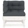 VidaXL Corner Sofa with Cushions White Solid Pine Wood, Garden Sofa, Outdoor Sofa, Patio Sofa, Sofa of 825423