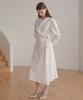 Paul And Alice Wrap Button Dress / White