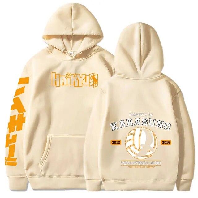 Haikyuu толстовка с капюшоном в стиле аниме Karasuno, свитшот большого размера для старшей школы, пуловер для женщин и мужчин, флисовая одежда для косплея