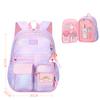Children School Backpack for Girls Cute Kids School Bags Waterproof Rainbow Schoolbags Children's Gradient Color Backpack Princess Schoolbag