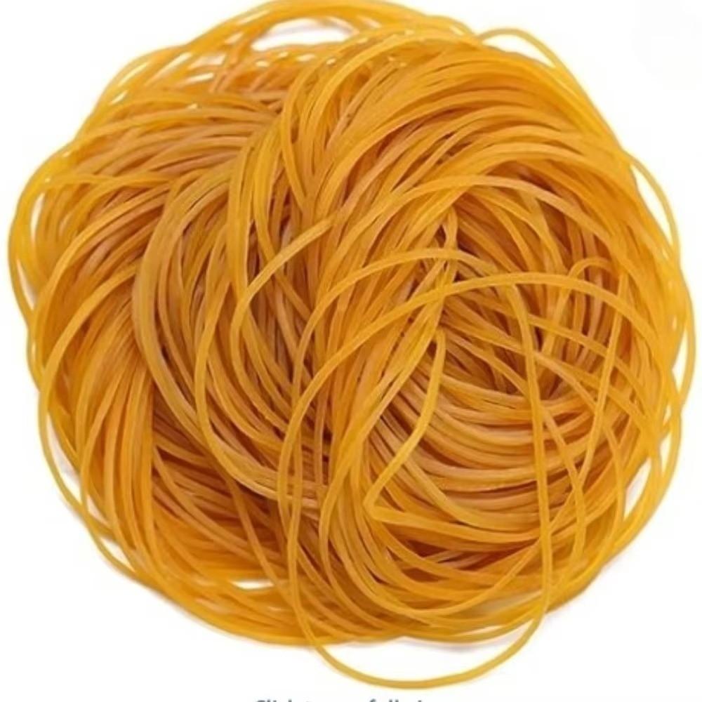 150Pcs Elasticity Fasteners Rubber Bands Yellow Elastic Stretchable Bands Packaging Goods