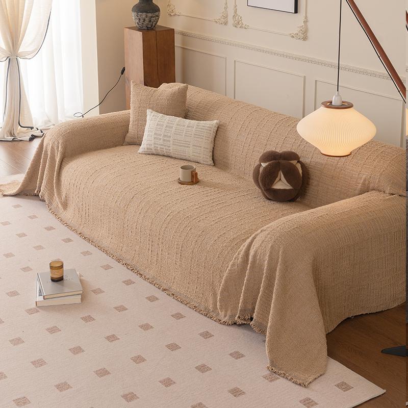 1Pc Sofa Cover Thickened Autumn And Winter Solid Color Non-Slip Wear-Resistant Warm And Dustproof Seat Cushion Home Textile
