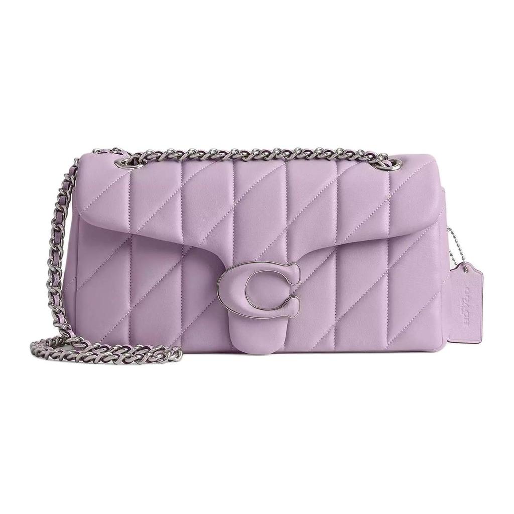 Coach Tabby 26 Logo Jacquard Quilted Flap Napa Leather Hobo Crossbody Bag Medium Women bags Light-Purple CP147-LHSF1