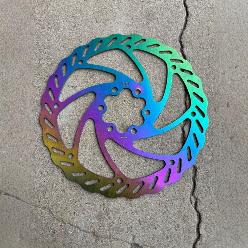 Disc Brake Rotor Set 160mm Oil Slick Hydraulic with Bolts for MT200 Durable Performance