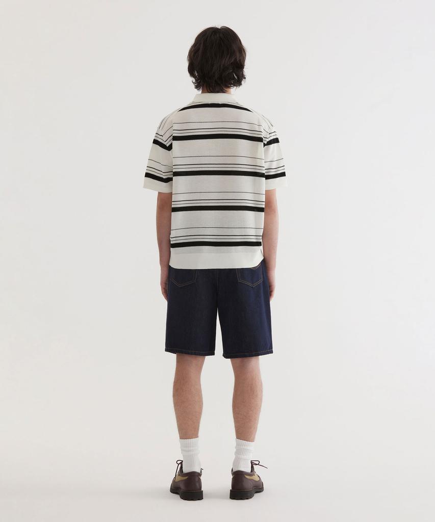 COVERNAT Multi-Stripe Half Knit Ivory
