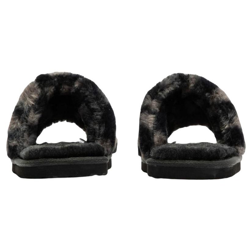 Puma Fluff Remix Plush Comfort EVA Slide Sandals Women Sandals Black Gray 390970-02