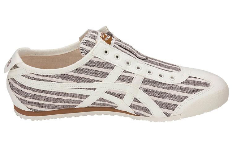 Men's Sneakers Onitsuka Tiger Mexico 66 Slip-On 'Cream Brown Pinstripes'