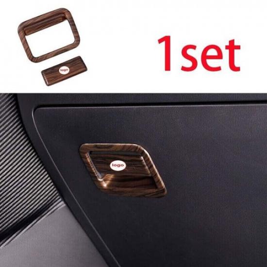 19- Inner Co-Pilot Storage Box Handle Brown Wood Grain Trim For Toyota RAV4
