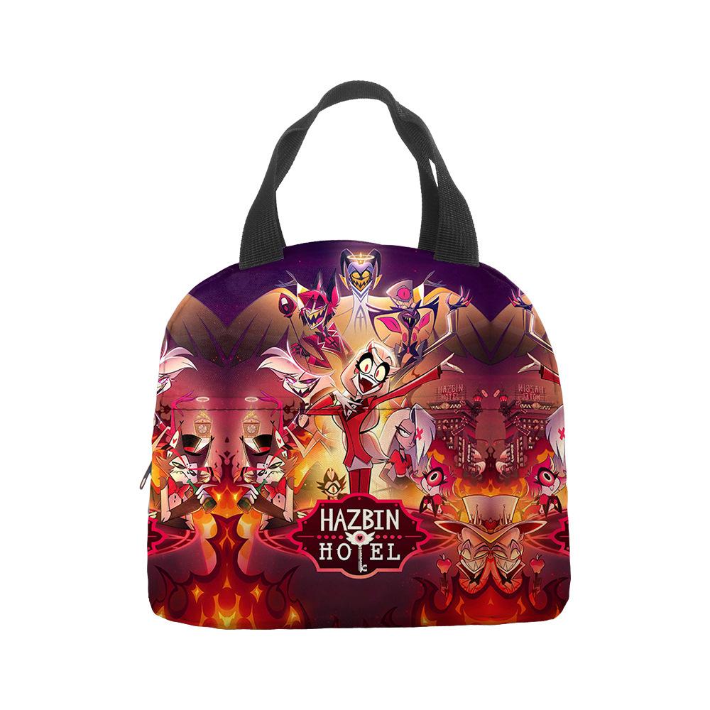 Anime Cartoon Handbag Student Lunch Bag Grades 1-6 Picnic Bag Printed Thermal Insulation Bag Meal Bag