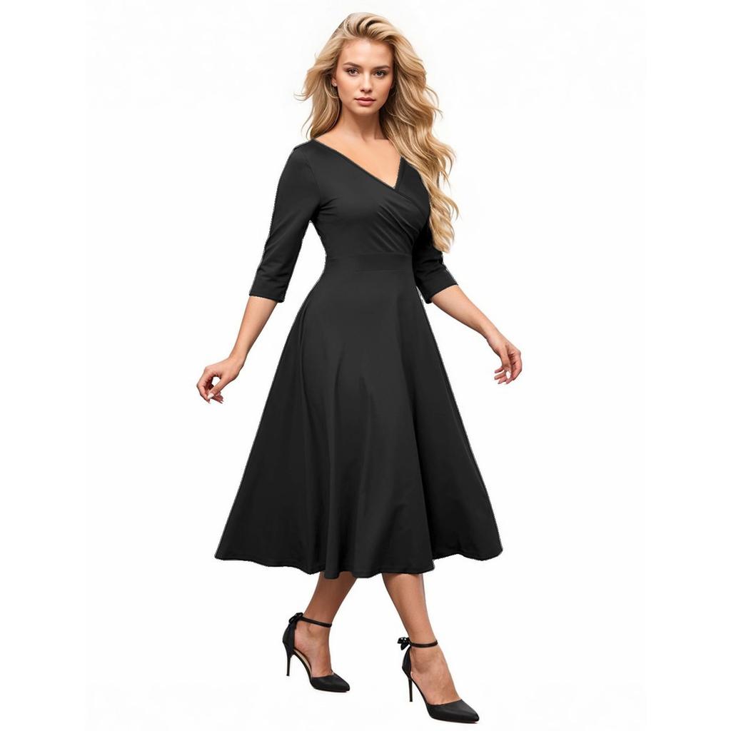Women's Solid-color Fashionable And Elegant Dress