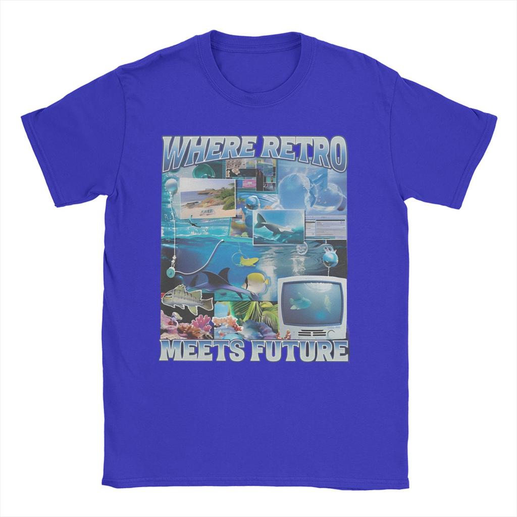 Frutiger Aero Where Retro Meet Future Old Men Women T Shirts School Computer 2000s Tees T-Shirt Pure Cotton 4XL 5XL 6XL Clothing