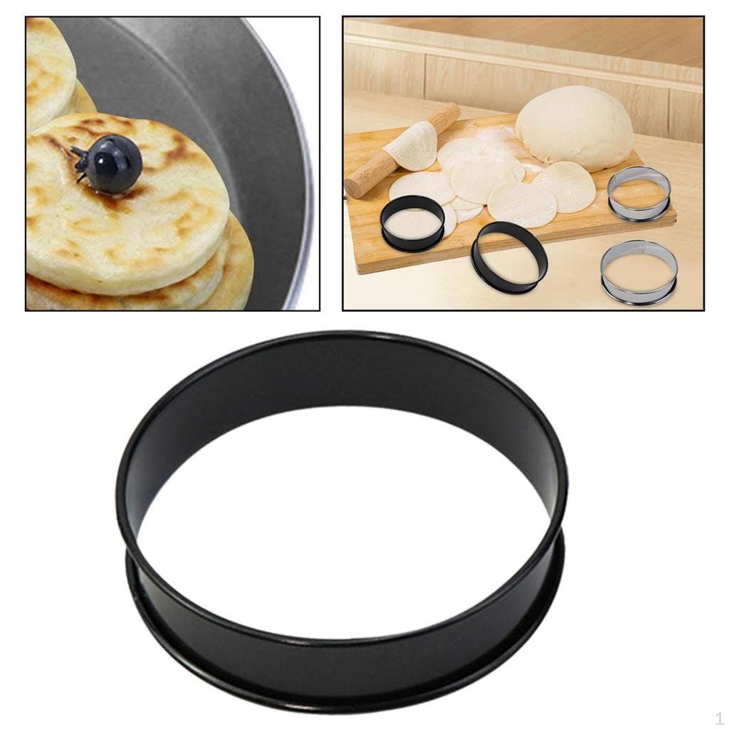 Кольца для кремпет Двойные раскатанные Формочки для тарта и фондана Инструмент для выпечки печенья Металлические Круглые для готовки
