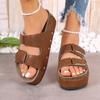 Women Slippers Cork Footbed Heels Platform Sandals 2024 New Women Slides Summer Slippers Slides Women Zapatillas Mujer