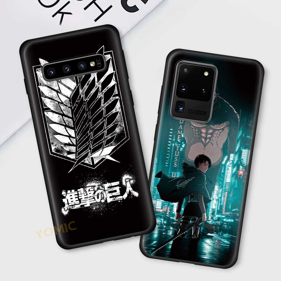 Чехол «Атака Титанов» для Samsung Galaxy S20 FE S21 Note 20 Ultra S10 10 Lite S9 Plus S8 S10e, черный чехол из ТПУ для телефона, чехол