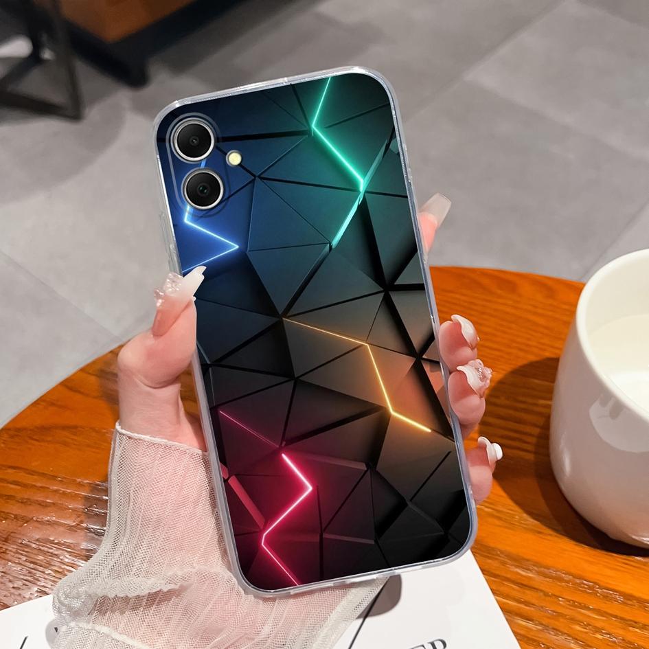 Чехол для Samsung S24 FE M35 A16 A26 S25 Plus Ultra S25Ultra A06 A36 A56 F14 Pretty Starry Sky Cute Bear Противоскользящий силиконовый противоударный чехол для Samsung
