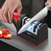 3/4-Stage Knife Sharpener Stainless Scissors Sharper Multifunctional 4in1 Type Kitchen Quick Sharpening Tool with Plastic Handle