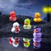 6 Pcs Mini Duckling Figurines Halloween Theme Duck Ornaments Resin Witch Ghost Zombie Duck Collectibles for DIY Aquarium Micro-Landscape Decor
