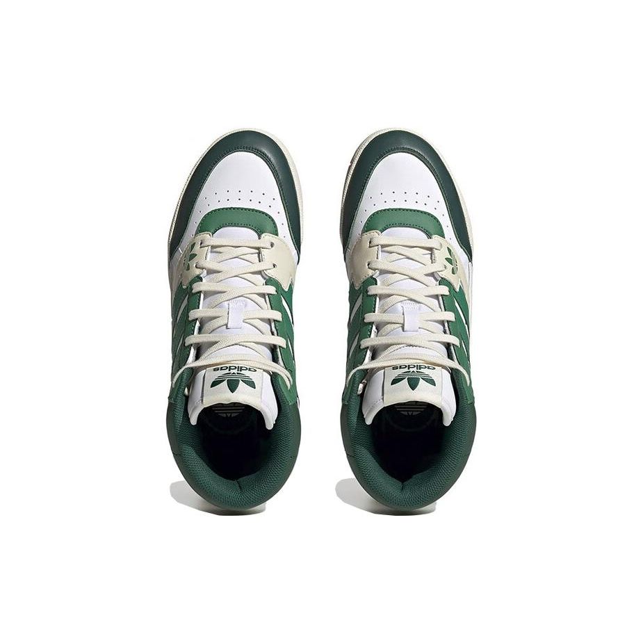 Adidas Originals Drop Step Non-Slip Durable High-Top Skate Shoes Unisex Sneakers Green White IE1904