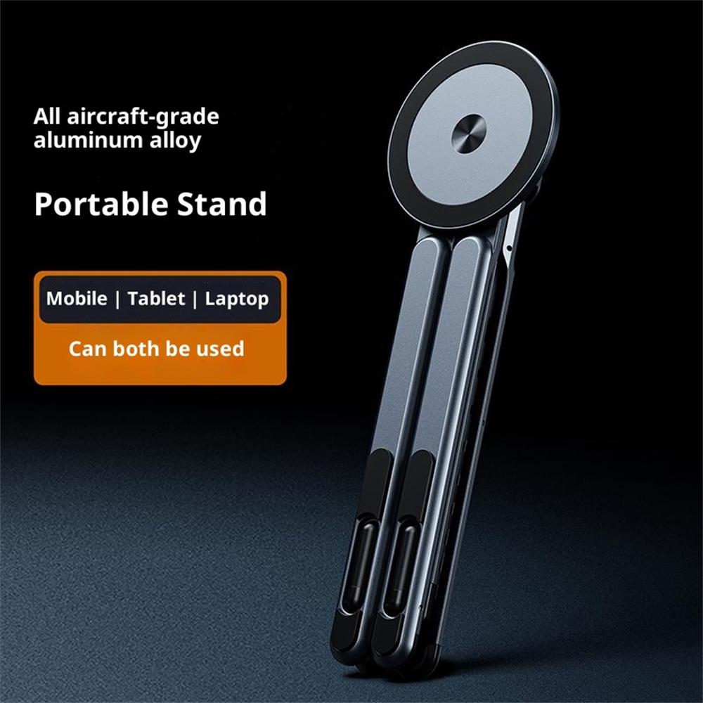 E05 Portable Desk Stand for Tablet Multi-Function Magnetic Aluminum Alloy Phone Holder