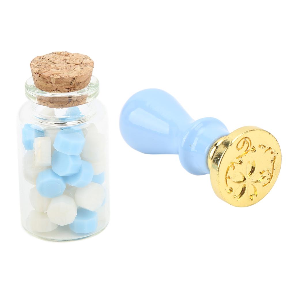 Набор восковых штампов с прозрачным узором, антикоррозийные, изысканные упаковочные восковые штампы с деревянной га