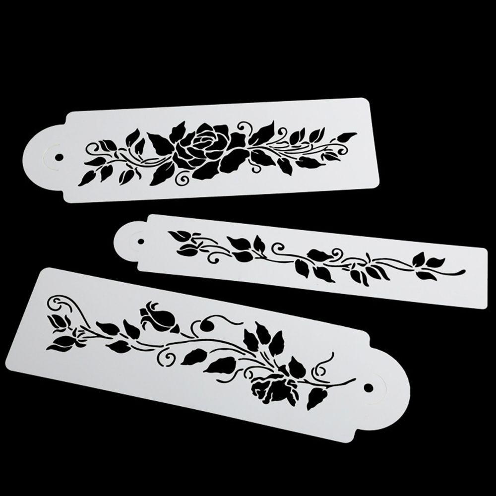 3шт/комплект горячая формовка кружева помадка дерево виноградные листья бордюр торт трафарет