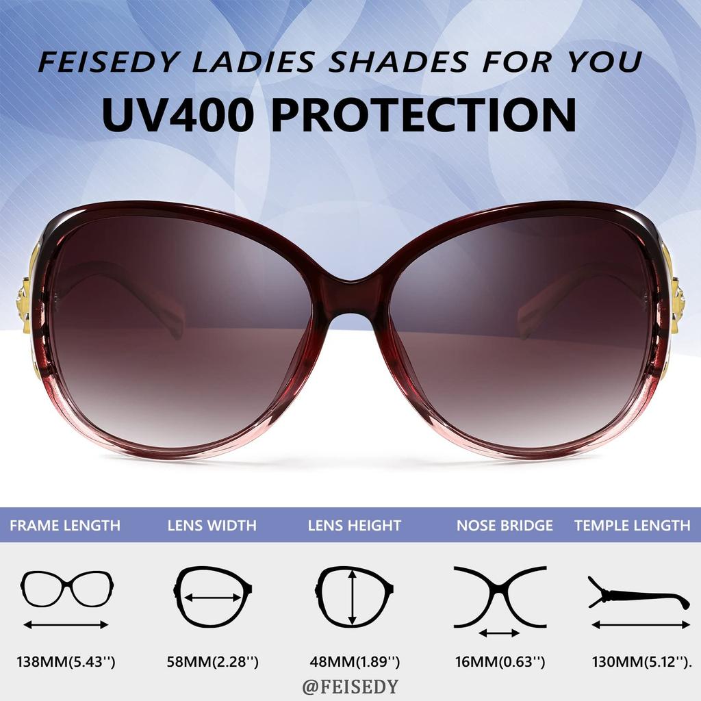 Поляризационные солнцезащитные очки FEISEDY с защитой UV400, овальная переносица, для женщин, для пешего туризма, защита, форма, легкие, защита, вождения, спорта, рыбалки, (B2730)