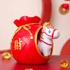 2026 Chinese Year Figurine Resin Red Fortune Bag Horse in Zodiac Horse Feng Shui Desk