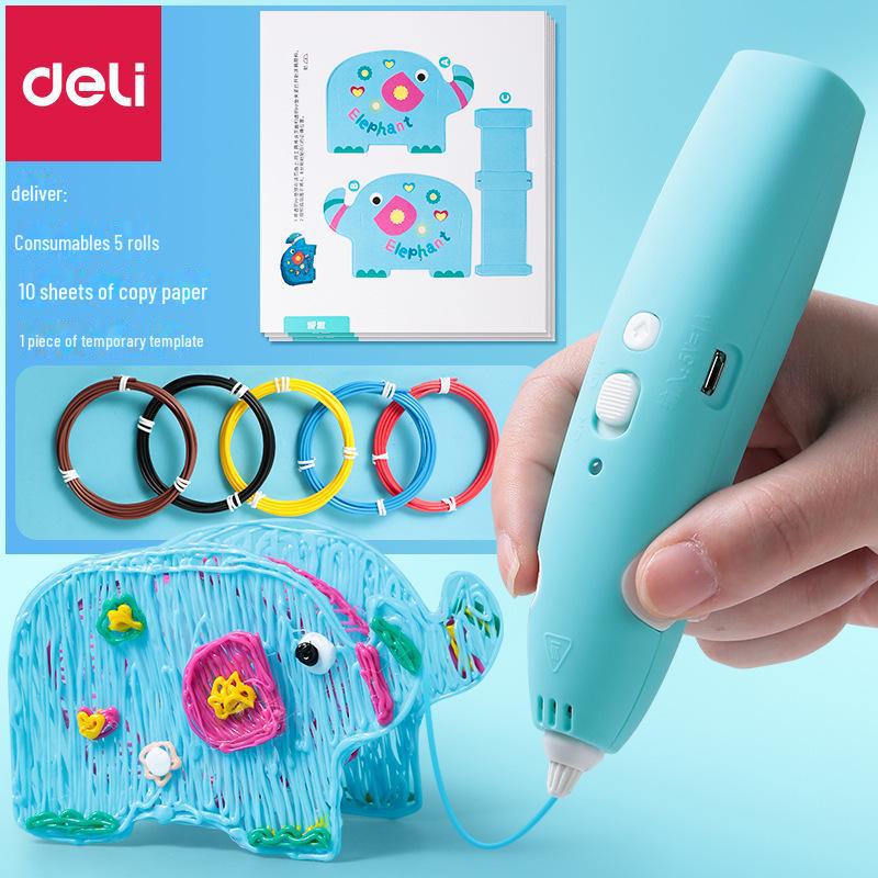 3D-ручка Deli 74860 - Низкотемпературный инструмент для граффити и рисования для детей, Идеальный подарок на День защиты детей