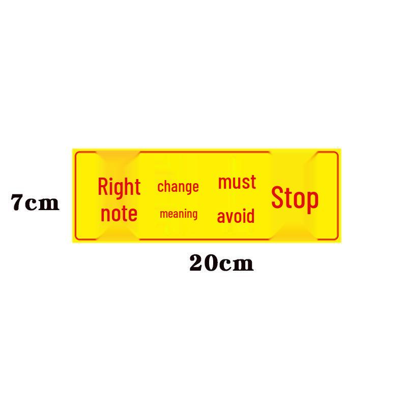 Reflective Warning Sticker: Right Turn, Stop, Truck Blind Spot, Parking, Yielding, Danger