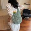 Large Capacity Hollow Knitted Bag Women's Summer New Versatile Shoulder Shopping Bag Woven Tote Bag