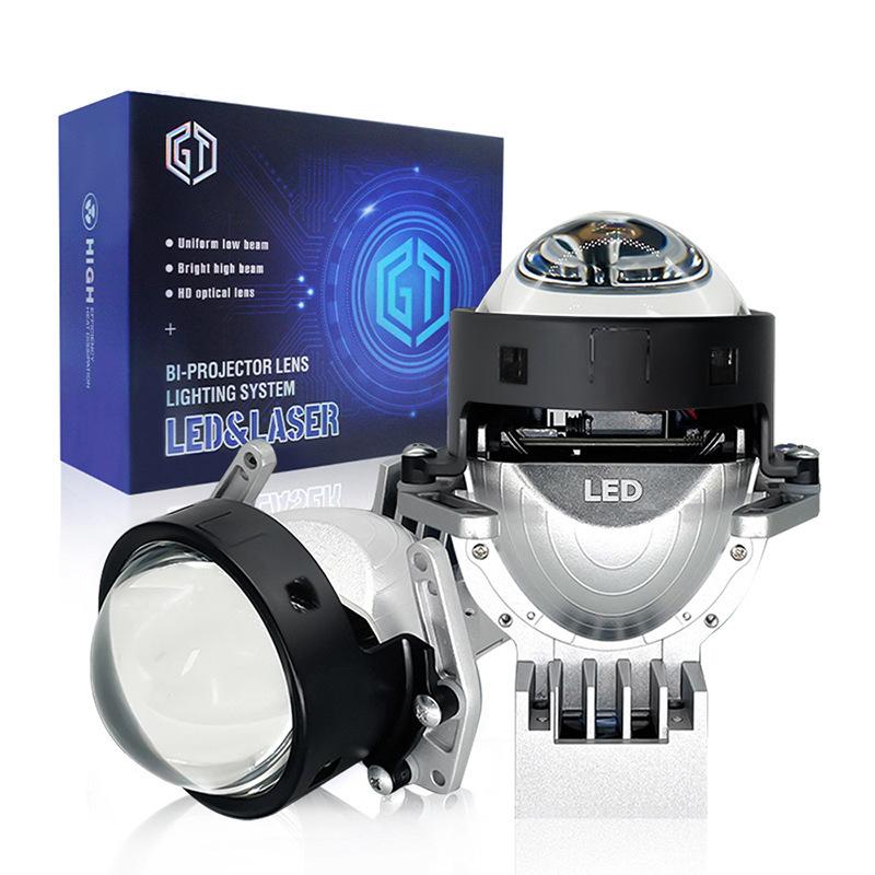 1Pcs Ultra-Bright Led Car Double Lens Headlight High Power 60W Double Light Cup Condenser Light Hella 5 Modified Light