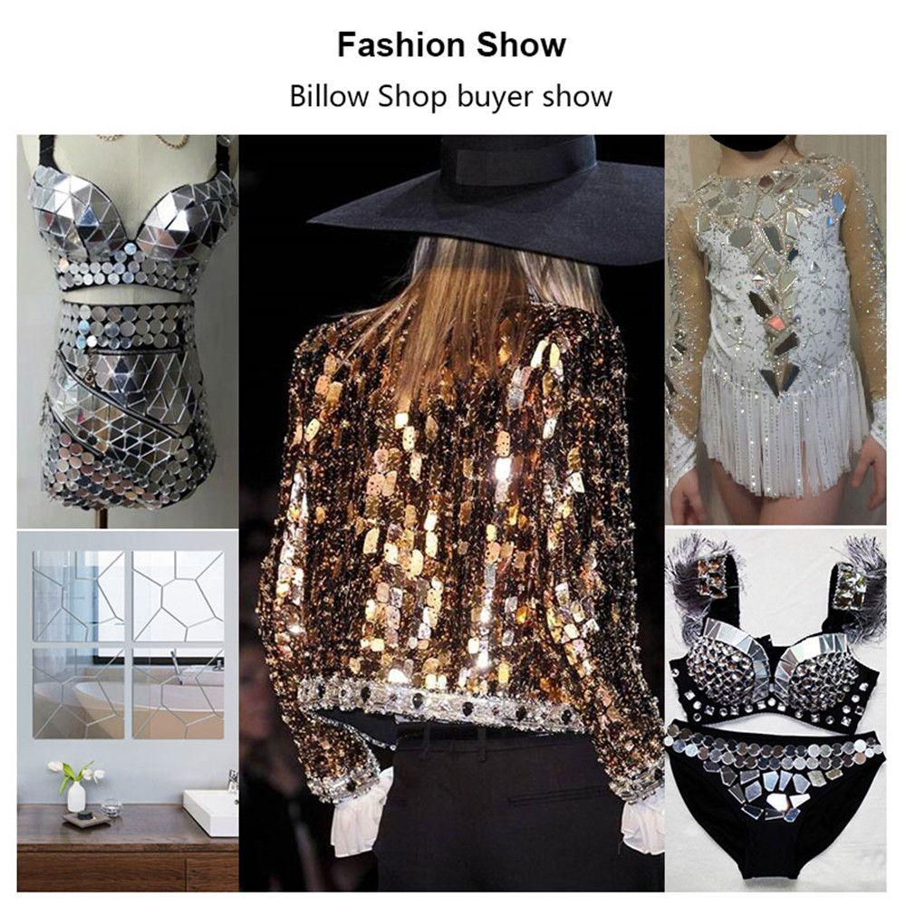 Shiny Silver Color Sewing Wedding Dress Irregular Beads Stones Crystal Rhinestones Mirror Sew On