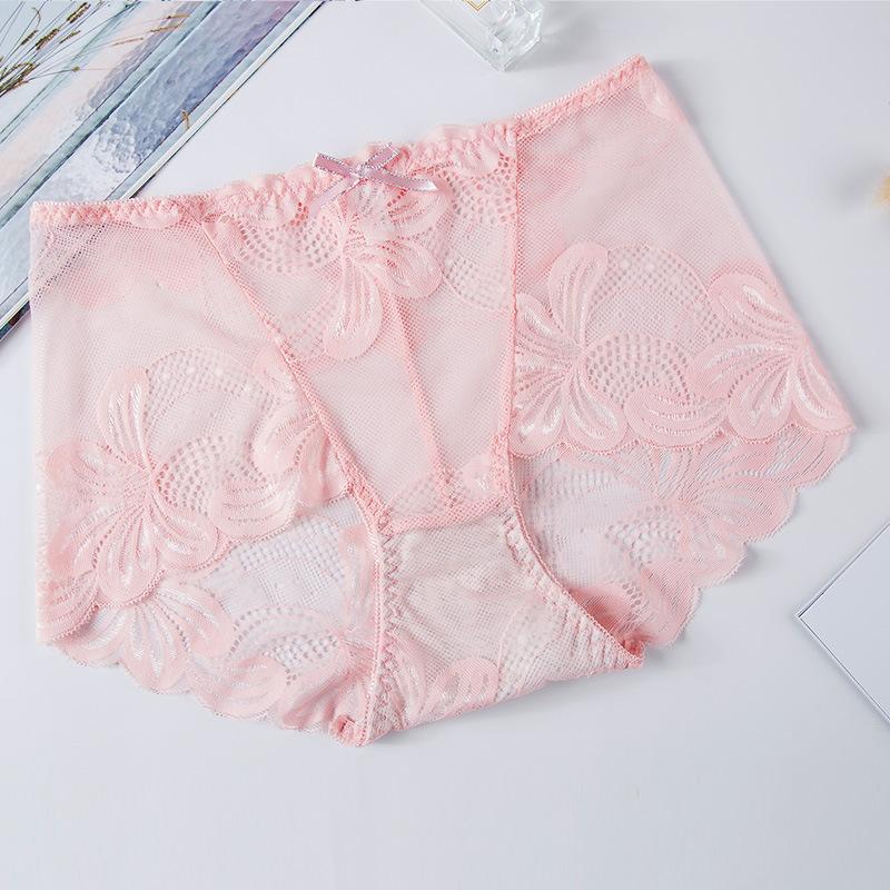 Large Size M-3XL Modal Panties High Waist Women Sexy Lace Underpants Female Briefs Underwear 11 Colors