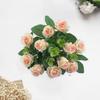 1 букет, имитация цветка, 11 голов, реквизит для фотосессии без полива, привлекательный свадебный букет, искусственный цветок розы, домашний декор
