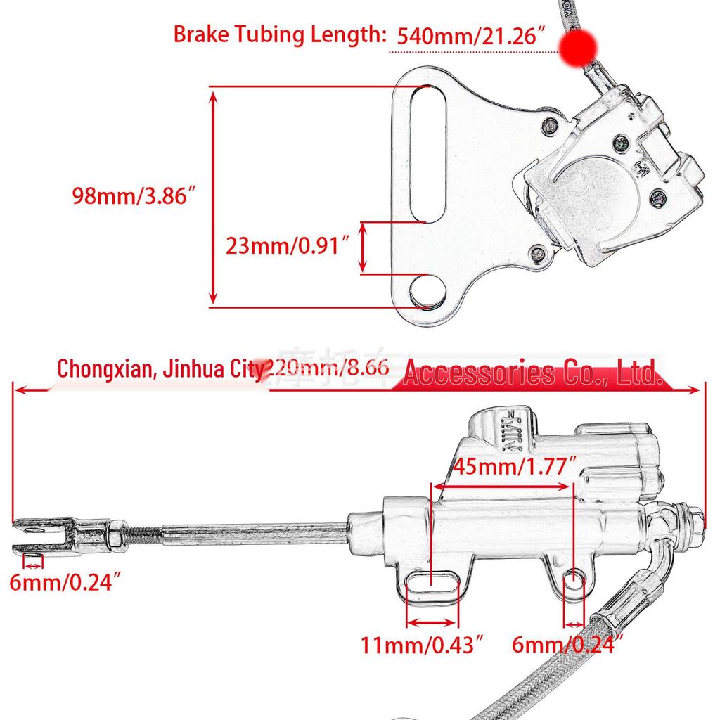 Задний тормозной узел для внедорожного мотоцикла, под ось M15, 50cc-100cc