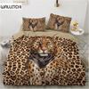 Luxury Leopard Print Bedding Set Queen King Double Duvet Cover Comfortable Quilt Cover Bed Set Animal Leopard Wild Animal Theme