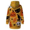 Women's  And Winter Hooded Sweatshirt Dress Halloween Print Dress