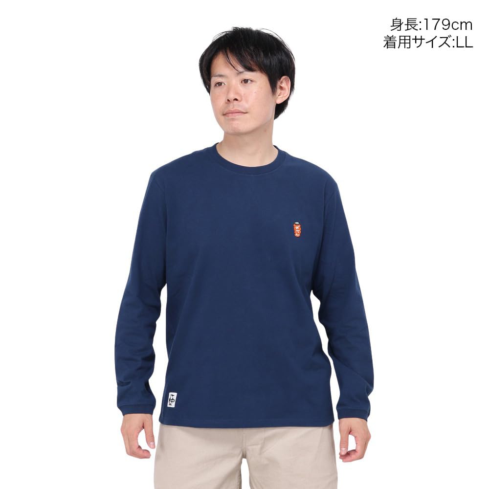 Ретро Yatai de Brushed T Navy [Chums] Otsukare! L/S Мужской
