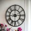 Часы Железные Абстрактные Аналоговые Настенные Часы (55 см, Черный)