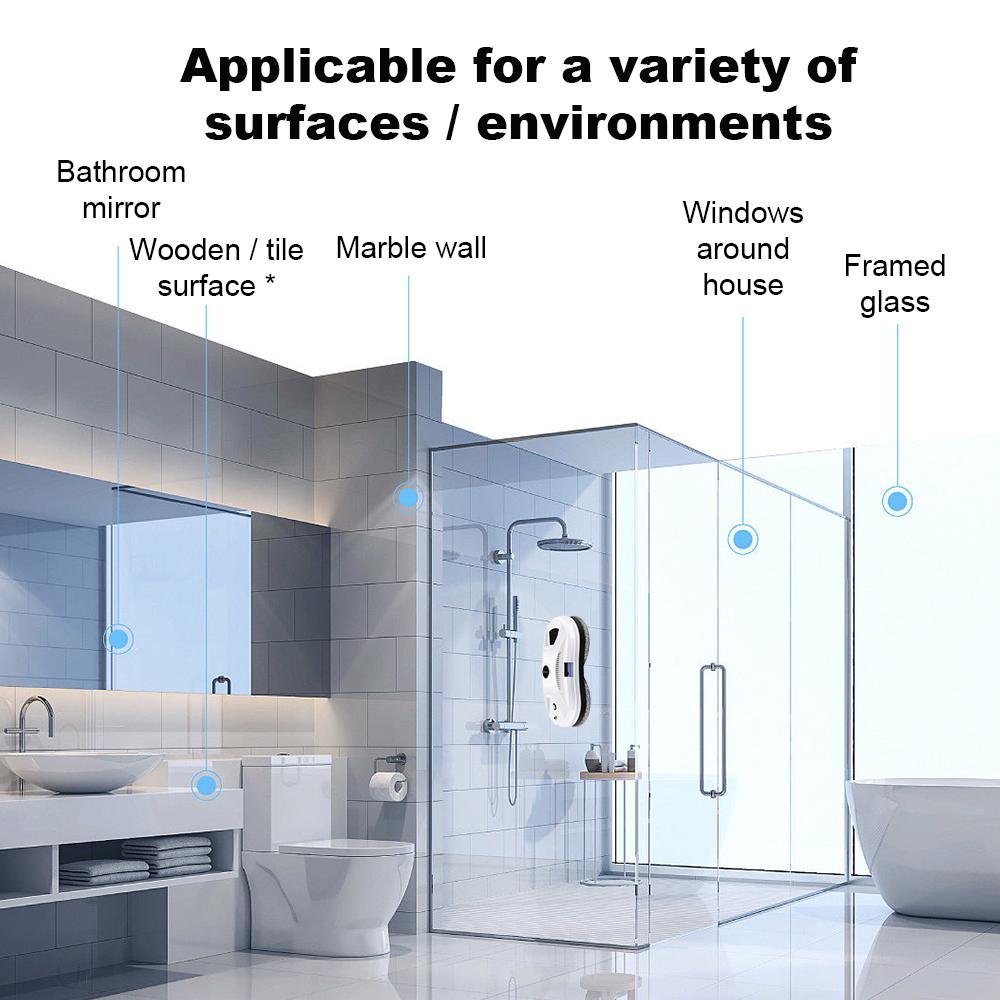 Робот для мытья окон Полностью автоматический распылитель воды 5600 Па Большая сила всасывания предотвращает падение Smart