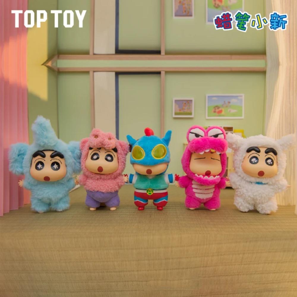 TOPTOY Шин-чан Вечеринка Переодеваний Серия Виниловая Лицевая Плюшевая Запечатанная Коробка Милый Подвеска Аниме Фигурки Кукла Таинственная Коробка