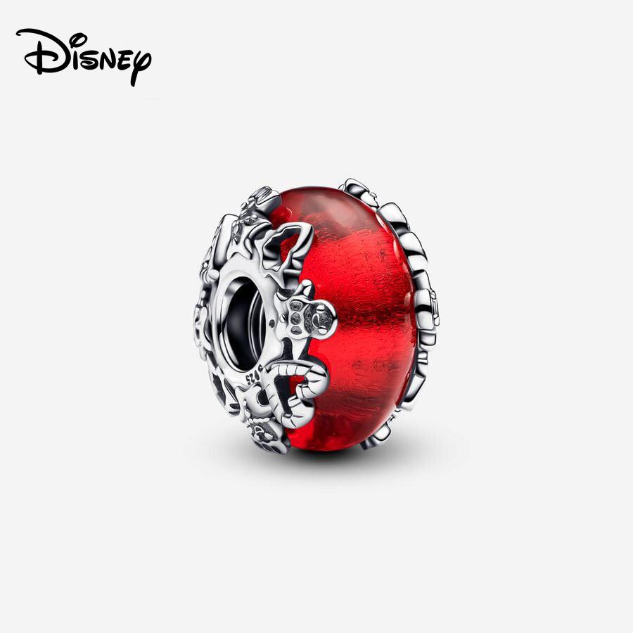 Disney 925 Silver Minnie Strawberry Bear Charms Beads Fits 3mm Original Bracelet Necklace Womens DIY Fine Jewelry Gifts