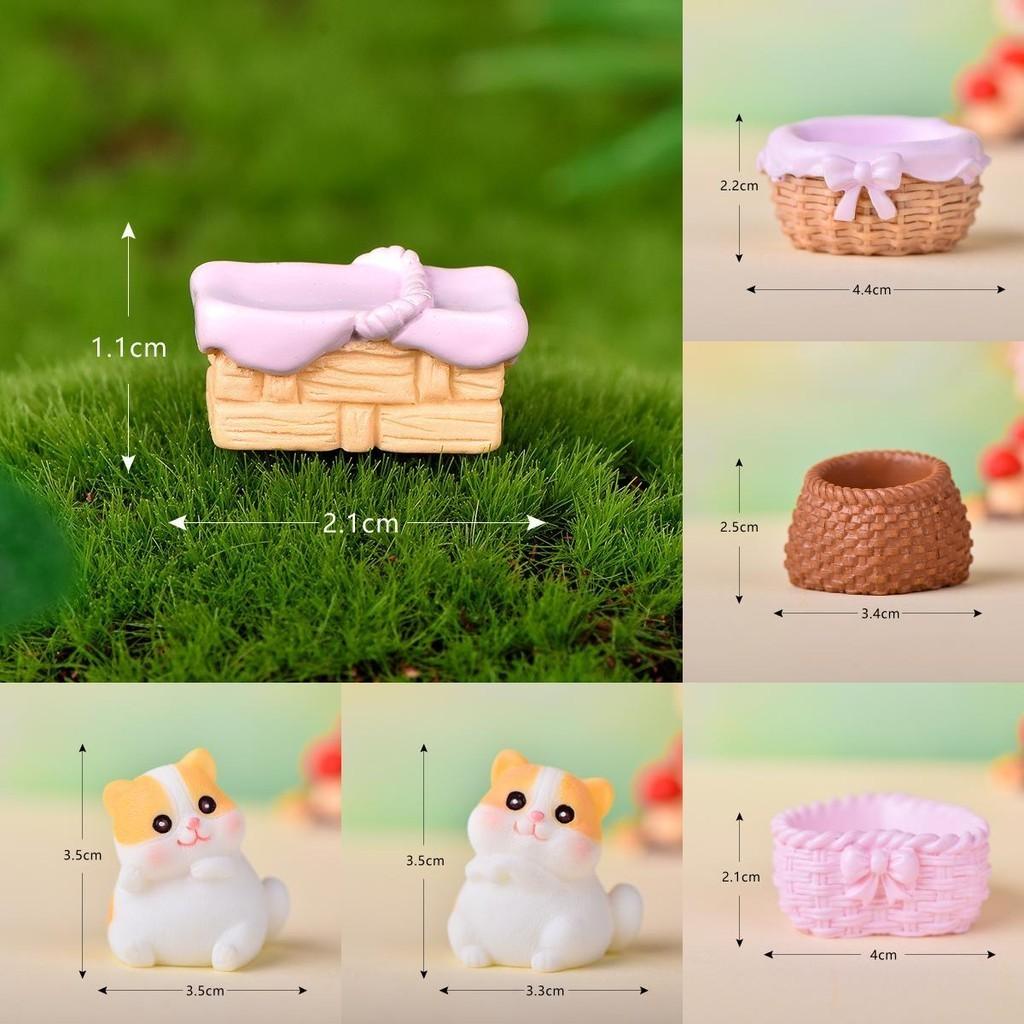Detailed Resin Orange Tabby Cat Figurines For Creative Garden Projects
