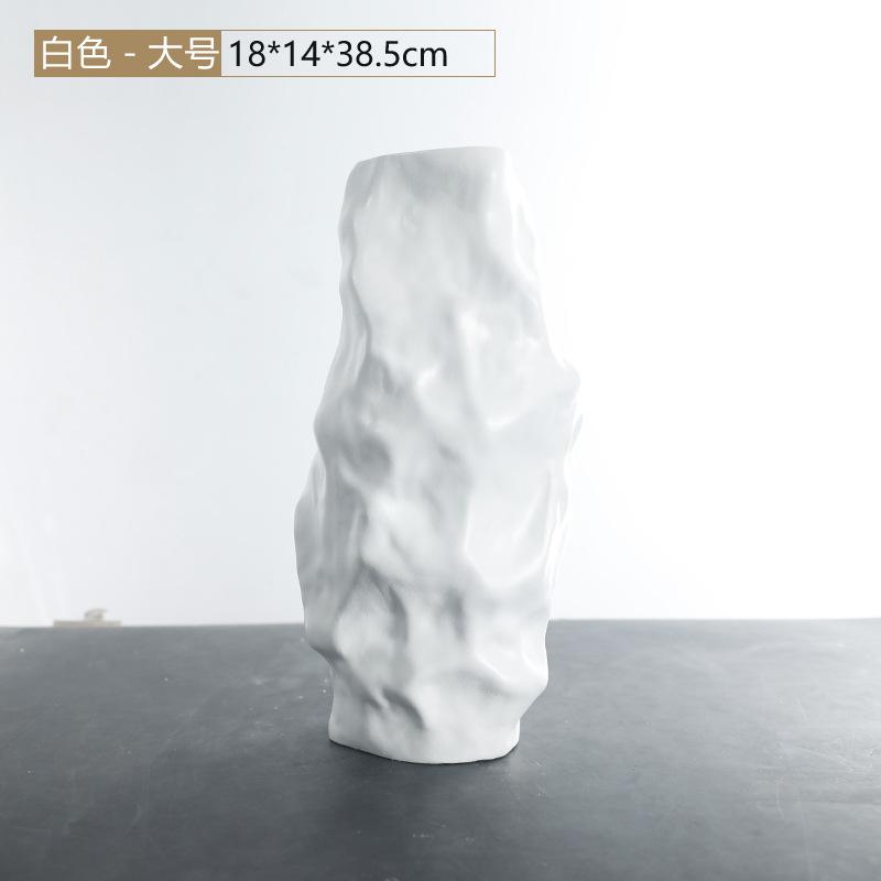 Простая керамическая ваза неправильной формы, украшение стола в гостиной, цветы, цветочная композиция, креативная ваза, ремесла, украшение для дома