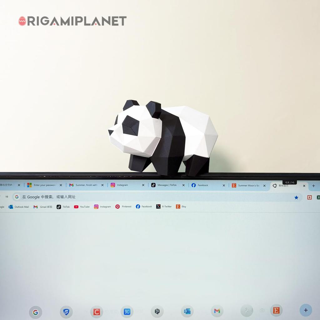 ORIGAMIPLANET 3D Оригами Бумажный Конструктор Панда Fun DIY 3D Модель Панды из Бумаги для Подростков Легкая Ручная Работа Фигурка Животного Скульптура Подарочный Набор для