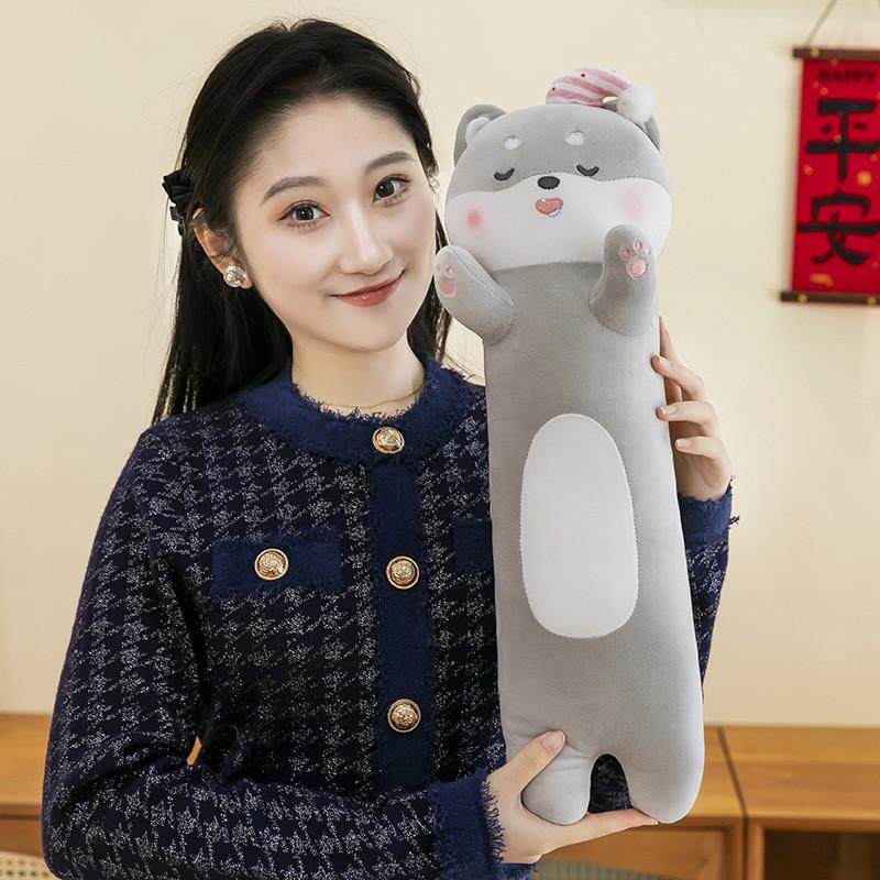 Cap Shiba Sleeping Inu Dog Plush Toy Stuffed Pillow Animal Doll Decor Bedroom