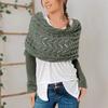 Multifunctional Scarf With Sleeves For Women, Knitted Scarf Sweater Wrap With Sleeves, Boho Pashmina Scarf Cape