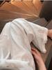 Женские широкие брюки из белого льна с кружевной вышивкой - Коллекция Лето 2026