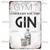 [MyPlate] GIN Plaque Metal Vintage Bar Furniture Plates Panels Tin Sign Tiki Bar Sign Man Cave Decorn Personalized Plate